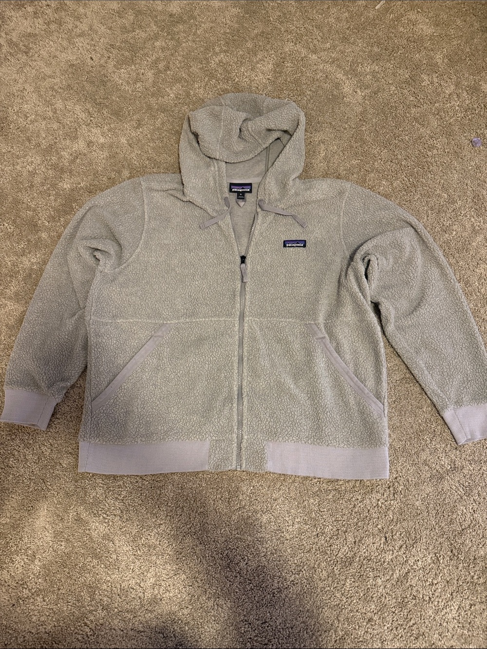 Patagonia Women’s Shearling Hoody- Full zip- size XL